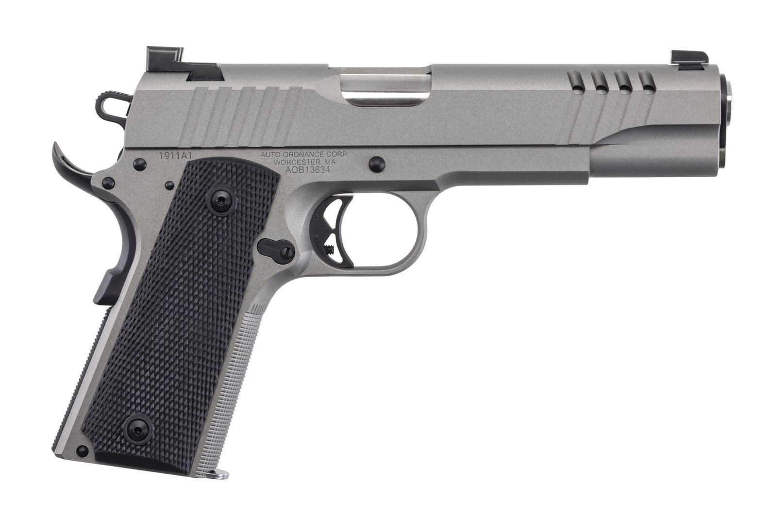 1911tcac6n6acf.jpg AUTO-ORDNANCE - THOMPSON 1911 45ACP STAINLESS 7+1 NS
