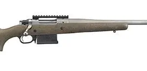 RUGER HAWKEYE LR HNTR BOLT 6.5CM 22" MTTE STS THRDED BBL, SPECK BLK/BRN STOCK, MAG FED 5RD