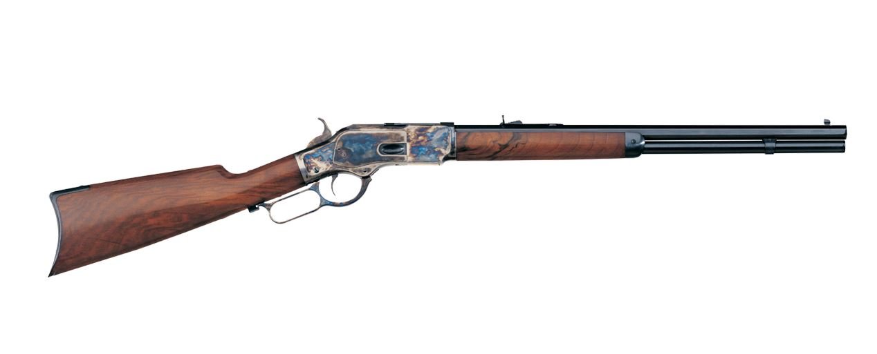 550172dee853.jpg TAYLOR'S & COMPANY 1873 RIFLE 45LC BL/WD 20"