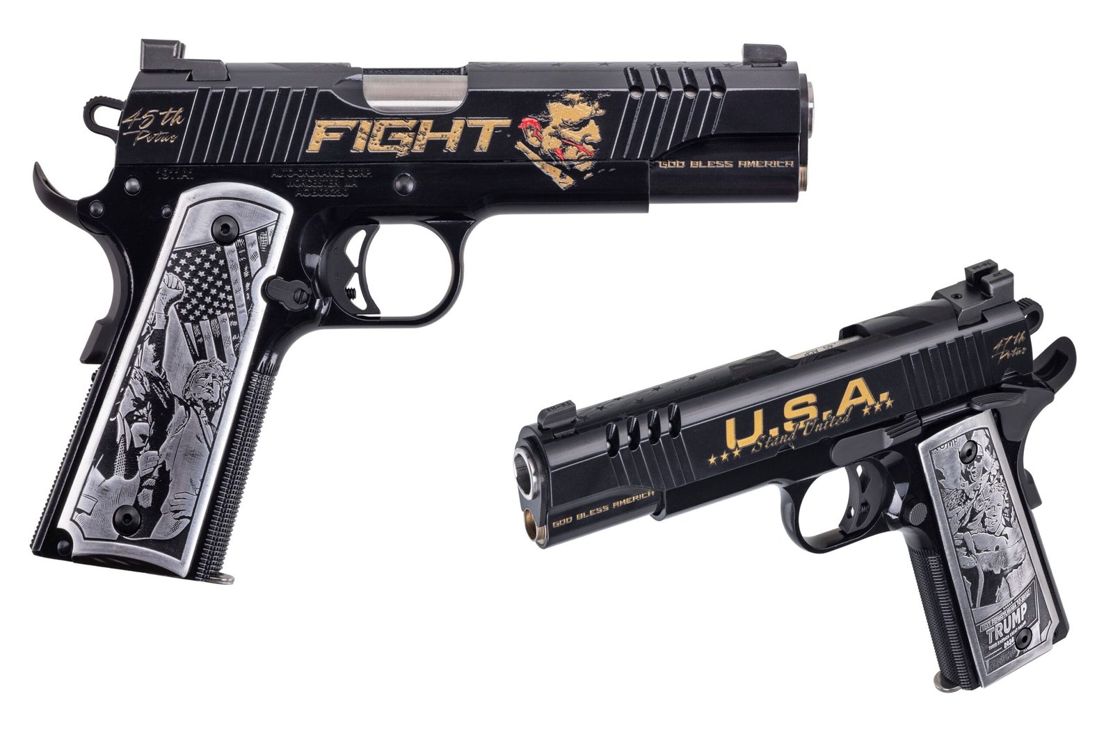 fightad0d.jpg AUTO-ORDNANCE - THOMPSON TRUMP FIGHT 1911 45ACP SS 7+1#