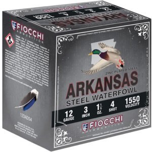 fiocchi arkansas steel waterfowl 12 gauge ammo 1 1/5oz #4 steel