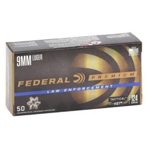 federal law enforcement 9mm luger ammo 124 grain hst jacketed hollow point