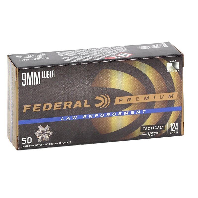 federal law enforcement 9mm luger ammo 124 grain hst jacketed hollow point federal law enforcement 9mm luger ammo 124 grain hst jacketed hollow point